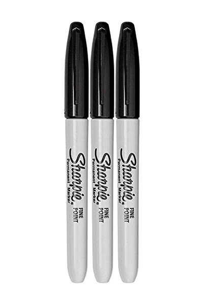 BSMBIOO 3-Piece Permanent Marker Black