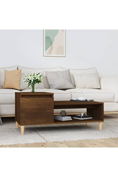 Concept Τραπεζάκι σαλονιού, καφέ δρυς, 100x50x45 εκ., επεξεργασμένο ξύλο