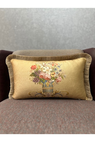 Fabricland Εισαγόμενο İ Μετάξι a Βελούδο Καφέ Ορθογώνιο Κλασικό Floral Πουέρ ...