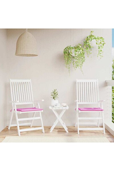 Concept Μαξιλάρια καρέκλας κήπου, ροζ, 2 τεμ., 50x50x3 cm, ύφασμα