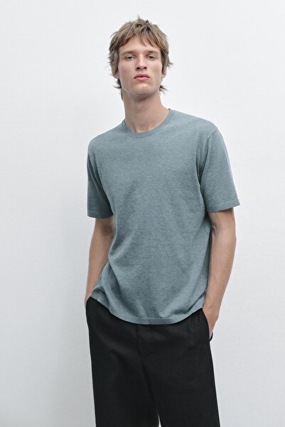 Massimo Dutti Pamuklu triko t-shirt