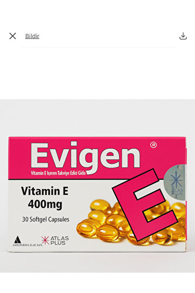 evigen Evgen Vitamin E 400 mg 30 Softjel Kapsül