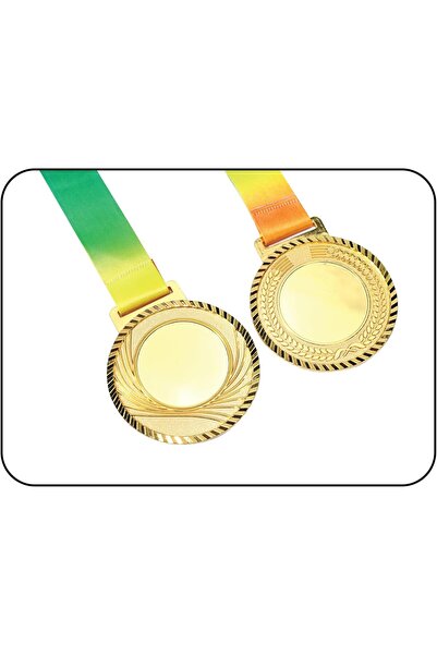Generic Metal Sports Medals with Ribbon, Gold Plated, 80mm Diameter