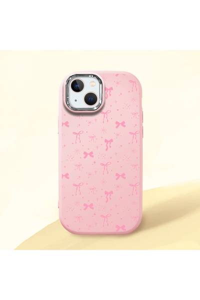 Hontinga iPhone 13 Compatible Camera Protected Pink Soft Silicone Phone Case ...