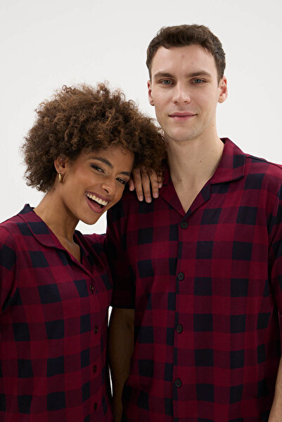 KLY Sevgililer Günü Valentine's Day Yeni Sezon Konsept Kadın Erkek 2 li Pijama Takımı Çiftlere Özel