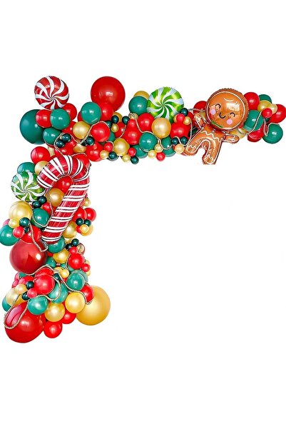 ANTADESIM 128-piece decorative balloon arch set, Christmas party arrangement,...