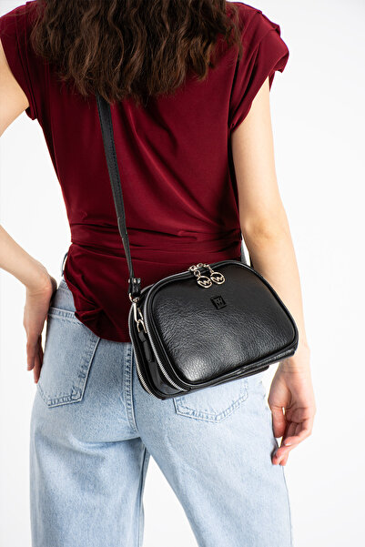 Vuslat Bags Kadın 4 Bölmeli Mini Çapraz Omuz Çantası Günlük Şık Tasarım