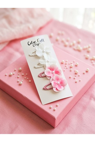 COLORFULLCLİPS Bahar Çiçeği Çıtçıt Toka Set (4'lü)