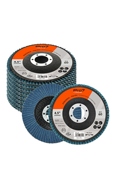 Lawazim Pro7 4.5inch Zirconia Flap Disc P60 115mm Grinding Disc for Angle Gri...