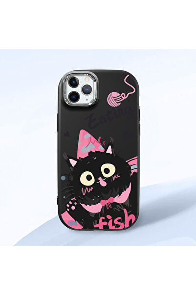 Hontinga iPhone 11 Pro Compatible Camera Protected Black Soft Silicone Phone ...