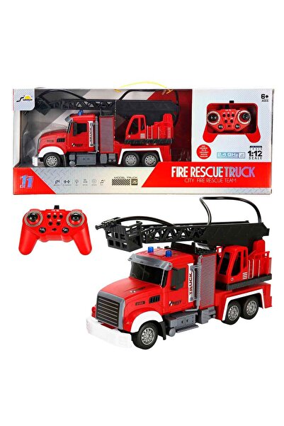 Sunman 1:12 Sesli ve Işıklı USB Şarjlı Uzaktan Kumandalı İtfaiye Aracı 35 cm ...