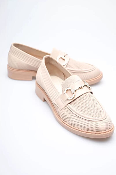 Belinora Pantofi de damă bej loafers cataramă metalică piese, confortabili, c...