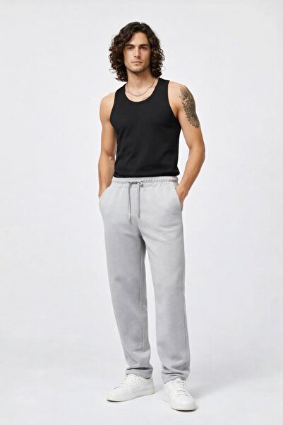 DD Sport Erkek Rahat Kalıp Buz Gri Pantolon Jogger