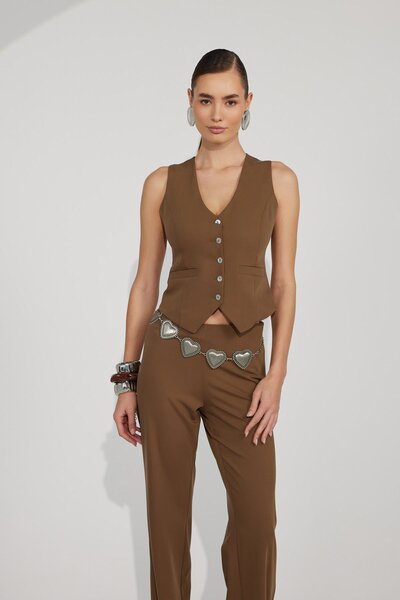 NOK İSTANBUL Ligne Form Vest Brown
