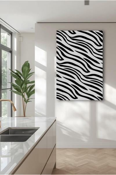NET REKLAM Zebra Desenli Kanvas Tablo | Salon-Ofis-Kafe Dekorasyonu