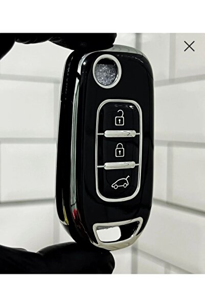ÖZEN KEYS Megane 4 Clio 5 Koleos Tpu Key Case (Black-Silver)