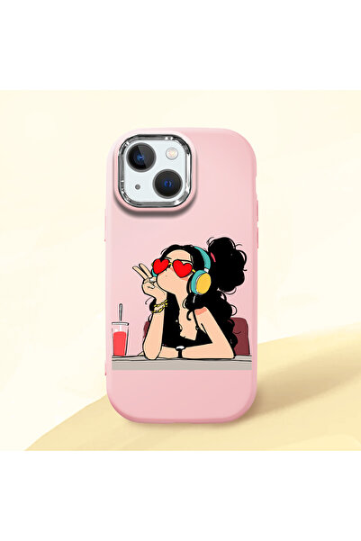 Hontinga حافظة هاتف من السيليكون الناعم باللون الوردي متوافقة مع هاتف iPhone ...