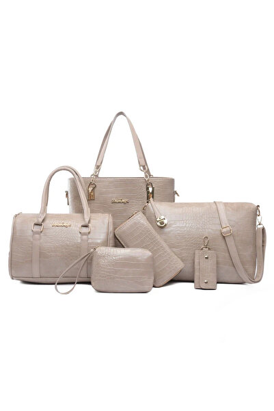 Magdeal Set of 6 Vintage Bags Made of Eco- Leather