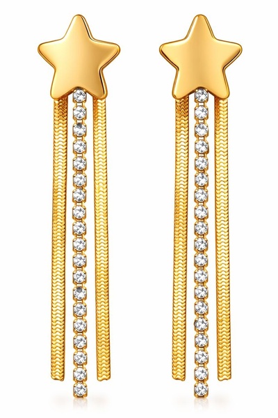 BALVORA VENTO Women's Steel Dangle Earrings Do Not Lose Color