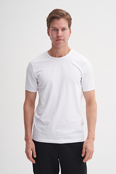 Cazador Men's White Crew Neck T-Shirt 46180