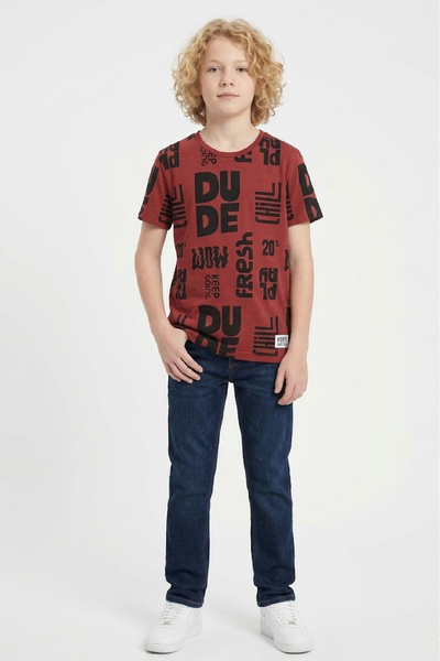 MODANINO Imagini text pentru băieți - Wide croială tricou 8-12 ani 12557