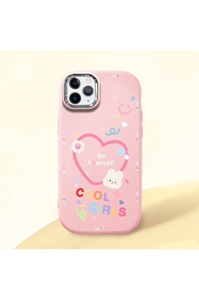 Hontinga حافظة هاتف من السيليكون الناعم باللون الوردي متوافقة مع هاتف iPhone ...