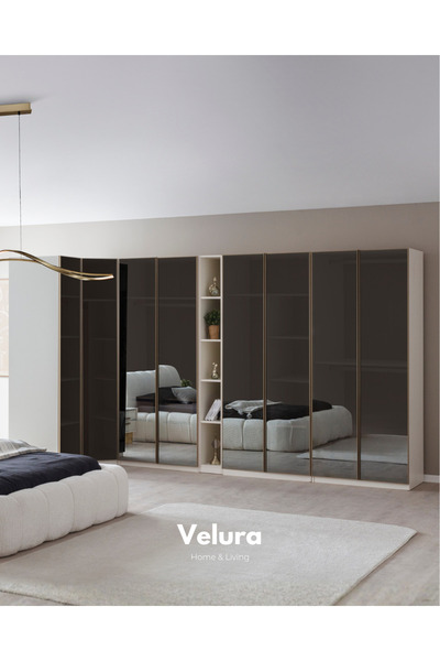 Velura Home & Living Valore 8 Kapaklı (Köşe) Dolap & Gardırop - Full Cam