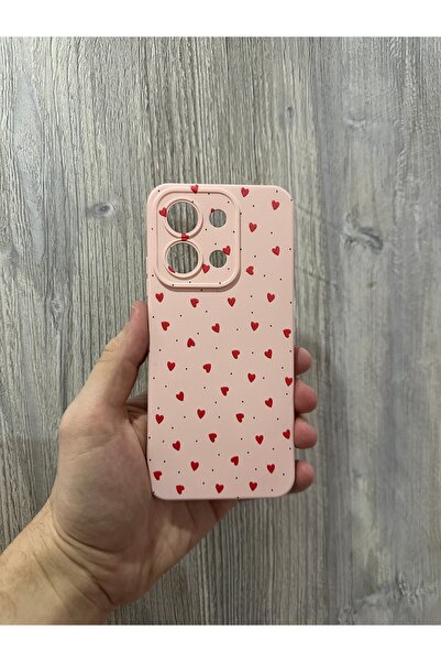 YZGOLDEN Redmi 15C Compatible Inside Velvet Tiny Heart Pattern Patterned Case