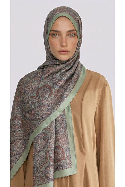 Karaca Бавовняний шарф з сапфіровим візерунком - зелений