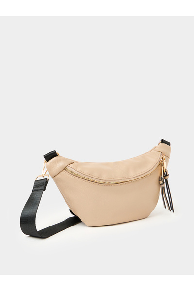 Styli Beige Crossbody Belt Bag