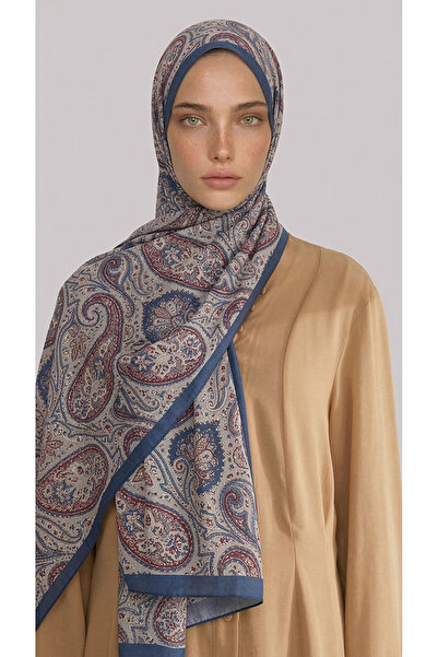 Karaca Бавовняний шарф з сапфіровим візерунком - темно-синій