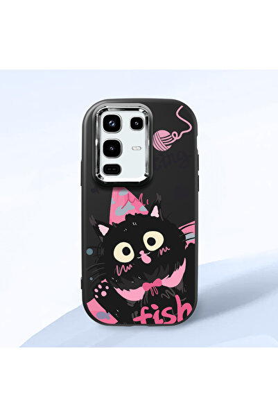 Hontinga حافظة هاتف من السيليكون الناعم باللون الأسود متوافقة مع كاميرا Infin...