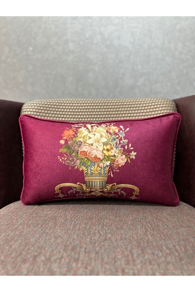 Fabricland Velvet Cherry Rotten Rectangular Classic Floral Corded Fabric 30X50