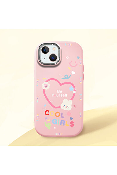 Hontinga iPhone 13 Compatible Camera Protected Pink Soft Silicone Phone Case ...