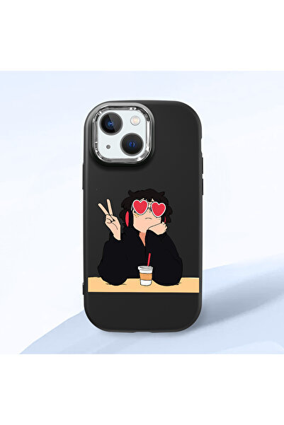 Hontinga حافظة هاتف من السيليكون الناعم باللون الأسود متوافقة مع هاتف iPhone ...