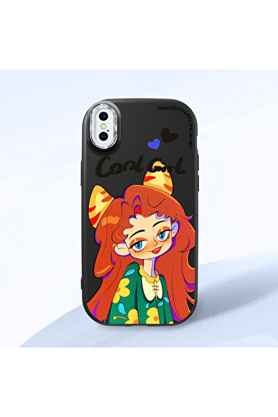 Hontinga iPhone XS Compatible Black Soft Silicone Phone Case with Camera Prot...