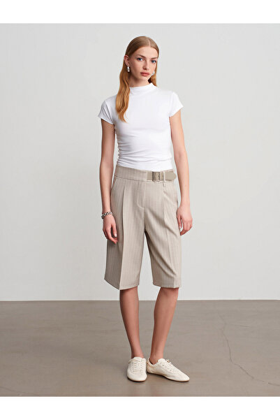 Dilvin 72637 Striped Belt Li Bermuda Stone