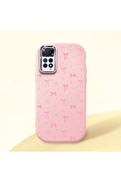Hontinga Redmi Note 11 Pro Compatible Camera Protected Pink Soft Silicone Pho...