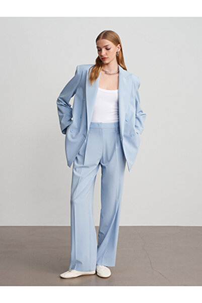 Dilvin 72648 Pleated Trousers-Blue