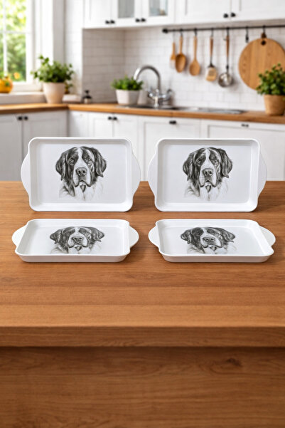 Zucci Home Dog Patterned Mini Presentation Tray Set - 4-Piece |   Decorative ...