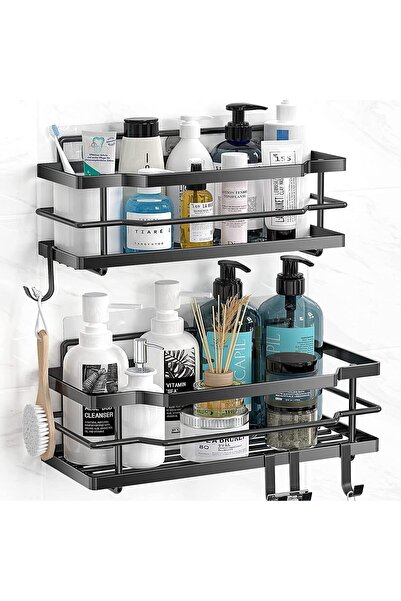 Arabest Shower Caddy Organizer, Hanging Suction Black Shower Shelves Rack,Hom...