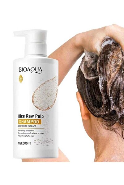 Bioaqua شامبو لب الأرز الخام 500 مل