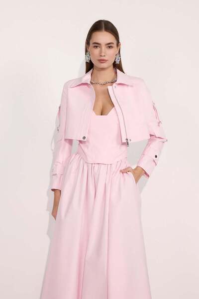NOK İSTANBUL Nok Iconic Rock Star Jacket Pink