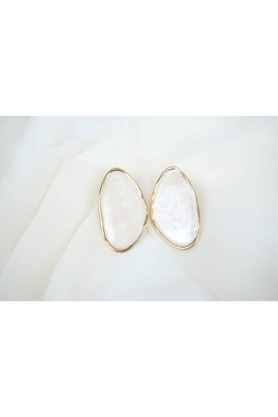 ATELİER TUĞBA BKP093 أقراط سوداء عضوية (طول 36 ملم)