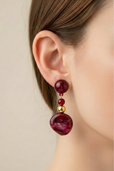 PETEK AKSESUAR Acrylic Design Handmade Earrings