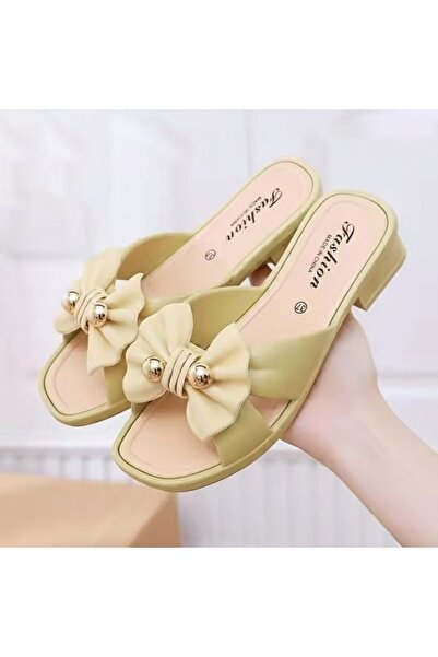 FASHION Elegant Bow Accent Casual Slip-On Sandals for Women