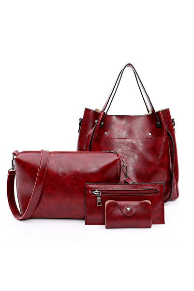 Magdeal Set of 4 Vintage Bags, Fine Eco- Leather