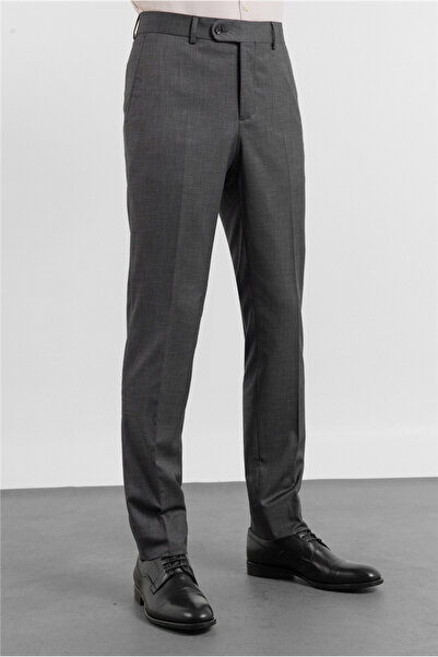 İmza Black - Anthracite Side Pocket Self Patterned Slim Fit Stretchy Classic ...