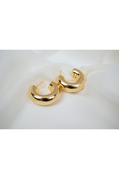ATELİER TUĞBA Bkp134 Thick Hoop Earrings (Thickness 1 Cm, Inner Diameter 15 mm)