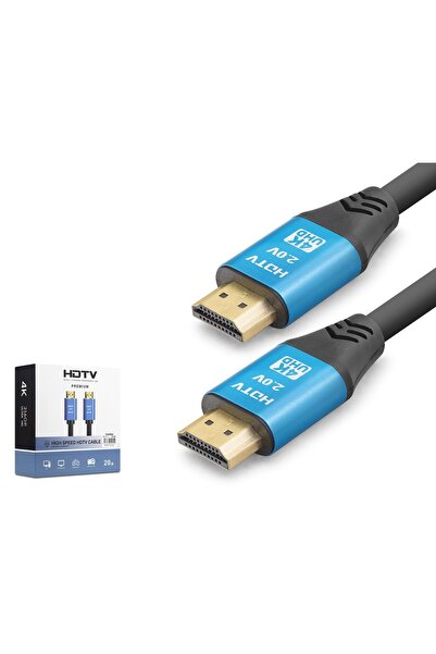 NODAR ND4055 كابل HDMI 2.0 4K UHD 19+1 OD 8.0 ملم 20 متر - أسود أزرق